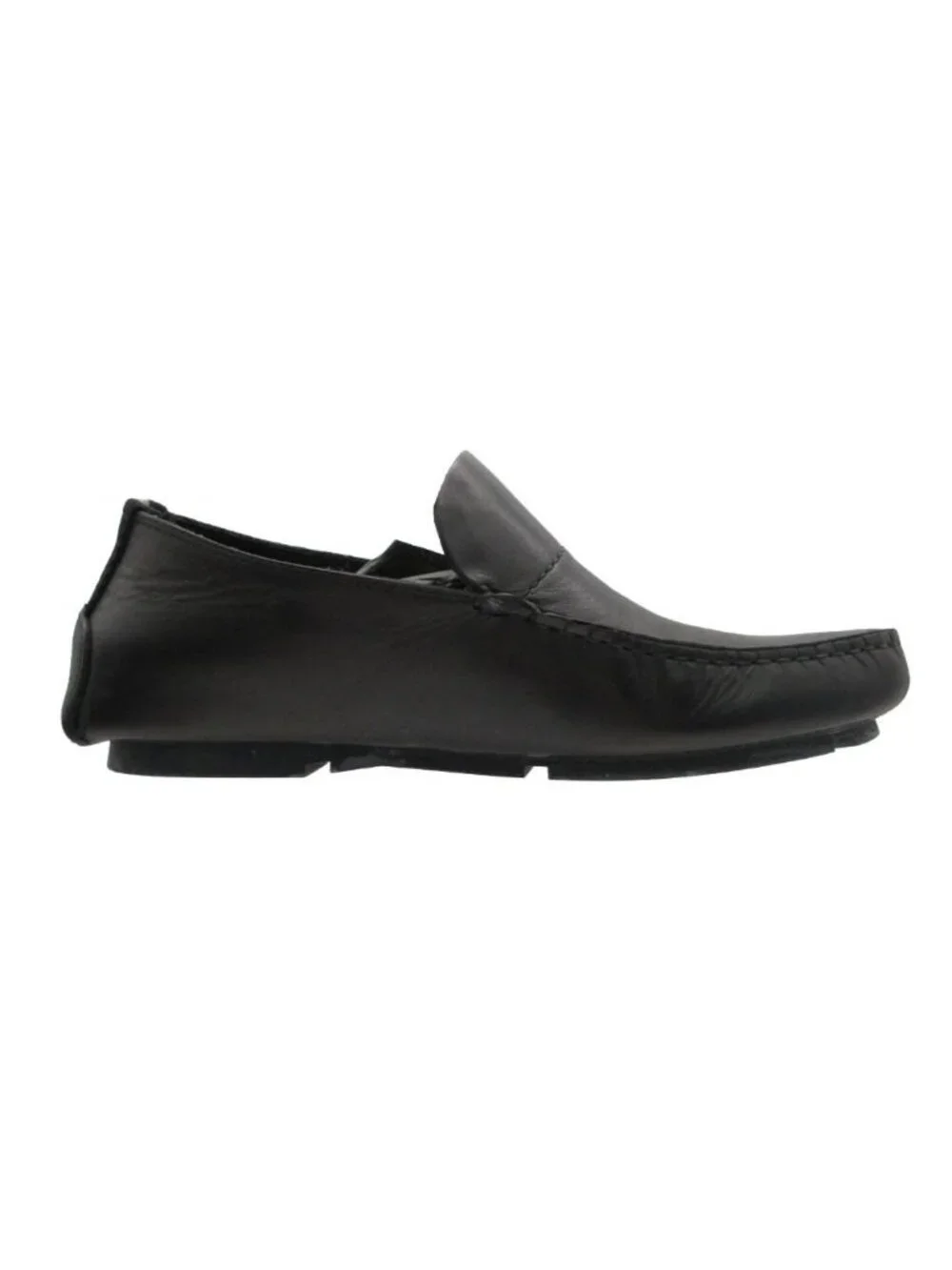 Gucci Loafers Moccasins Slip-on Leather Shoes Sherry Line Black